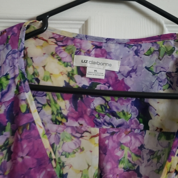 Liz Claiborne Floral Blouse - Picture 5 of 7